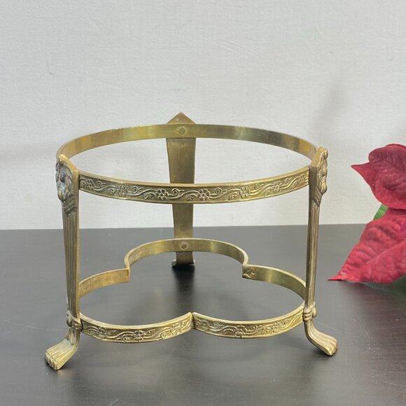 Vintage Brass Display Stand Holder, Bowl Jar Dish Holders, 6 Inches, Plant Stand - Picture 1 of 10